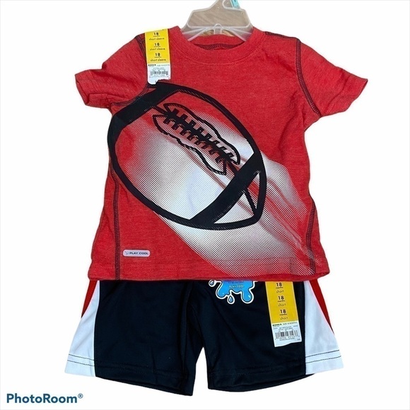 Jumping Beans Football Shorts Outfit NWT 18 mos - Picture 1 of 8